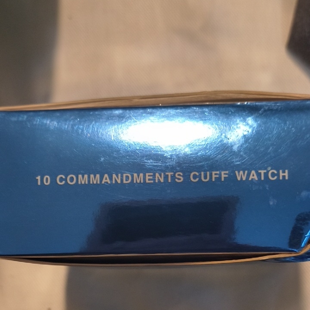 Ten Commandments Silver Rectangular Watch - Picture 6 of 6